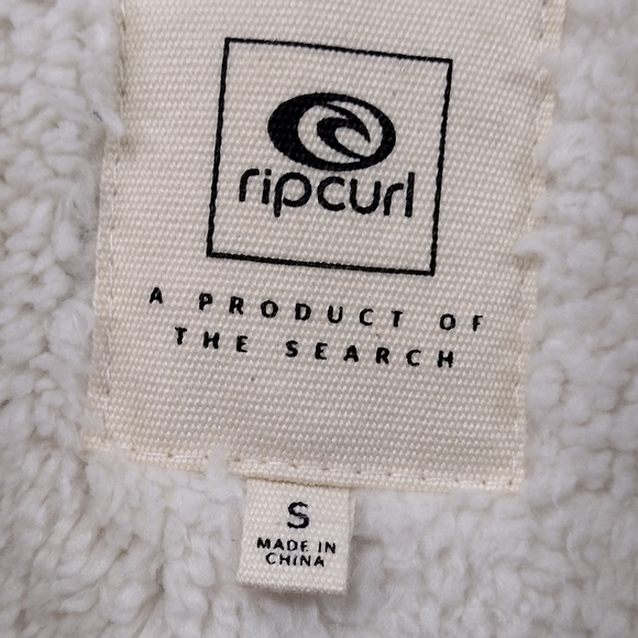 Rip Curl Penny Longline Fleece Jacket Women's S Cream Casual Retro Warm - Picture 7 of 11